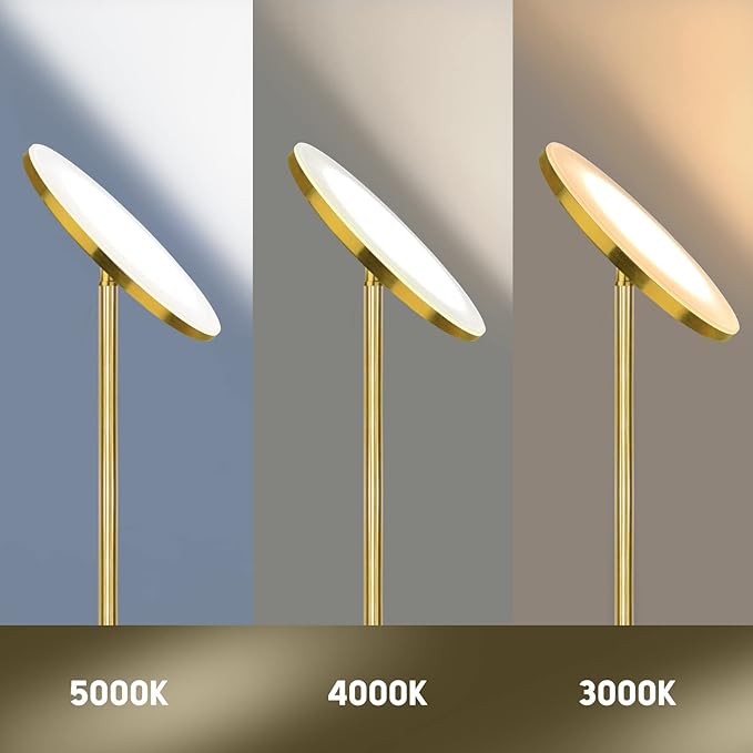 JOOFO Floor Lamp, 30W/2400LM Sky LED Modern Torchiere 3 Color Temperatures - Image 2
