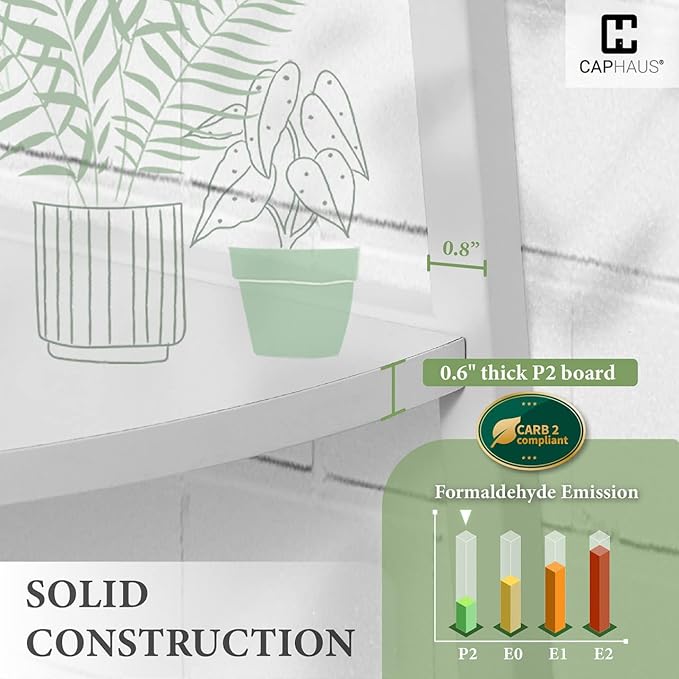 CAPHAUS Tall Corner Shelf Stand, 5-Tier Display Shelves, Ladder Corner Wood - Image 4