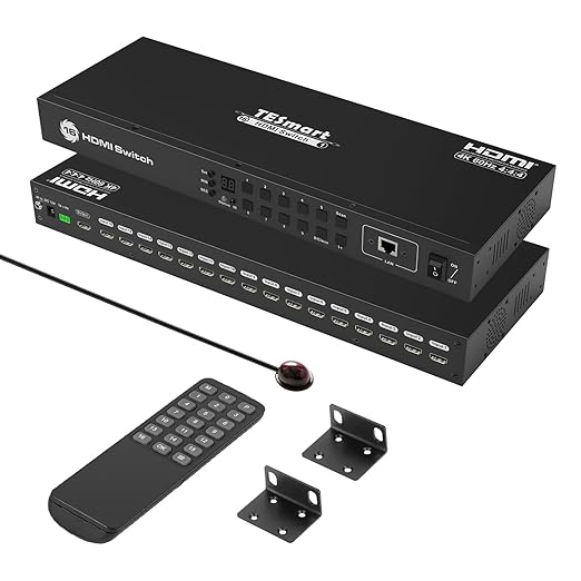 TESmart 16×1 HDMI Switch 16 in 1 Out 4K HDMI Switcher by TESmart