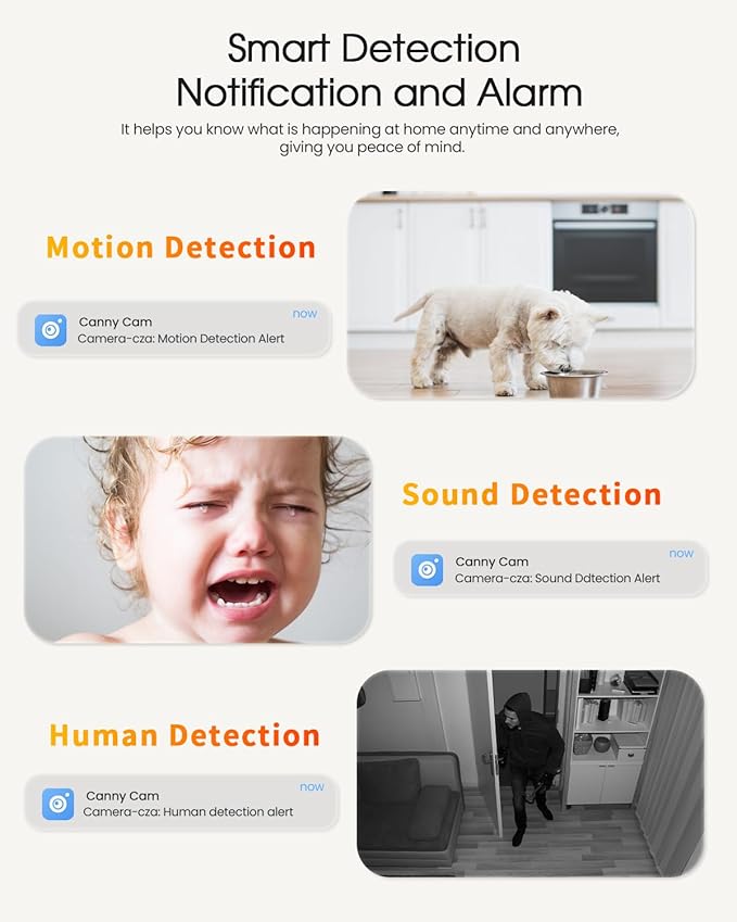usogood 2.5K Indoor Camera for Home Security, 360°Pet Camera Indoor - Image 4
