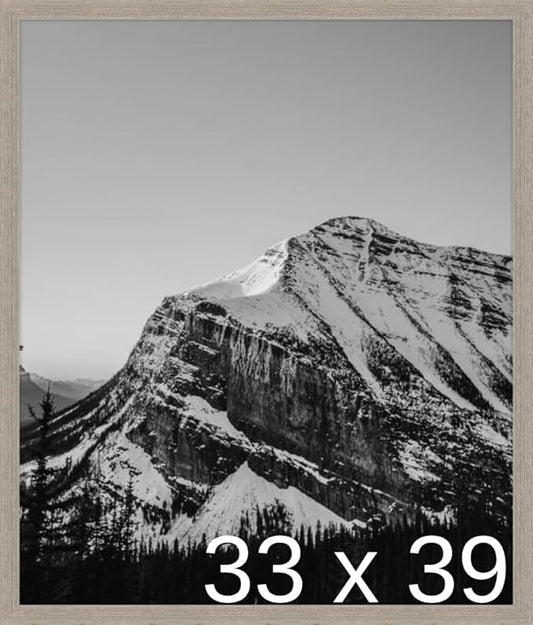Frame It Easy 33 x 39 Rustic Gray Wood Frame by FrameItEasy