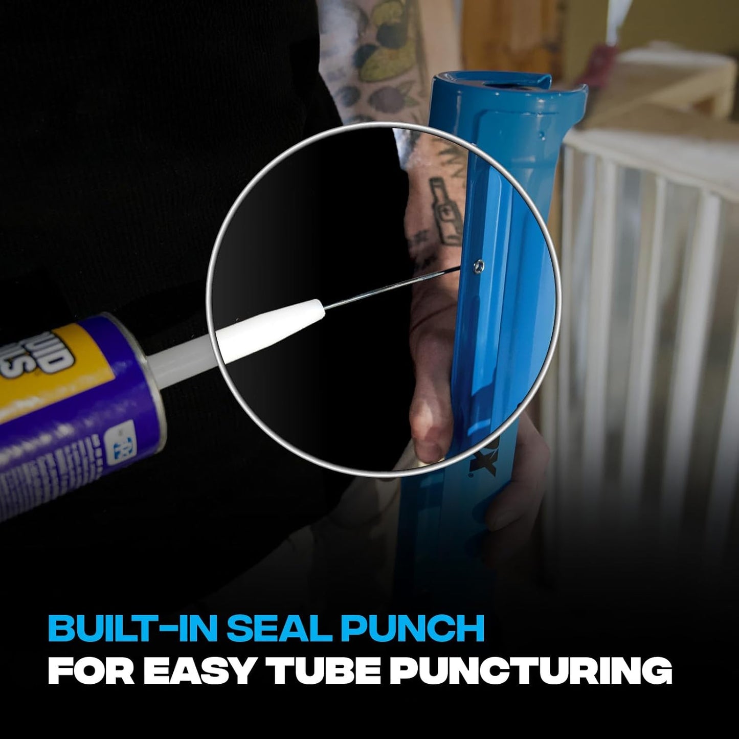 OX 29 oz Caulking Gun Tool - Heavy Duty For Large Caulk Gun Tube | Heavy duty 29oz caulk gun for large tubes with pro-grade performance and controlled caulking application