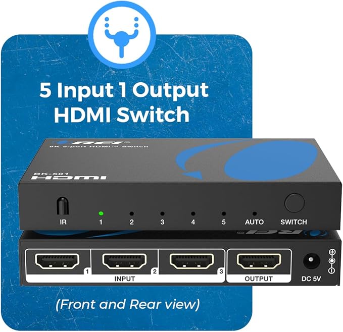 OREI 8K HDMI Switch 5 in 1 Out – HDMI Switch - Image 2
