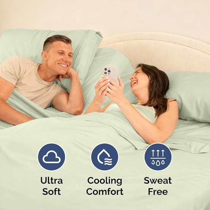 Split Head King Sheet Set – 4 Piece Flex Split Top King Sheets - Image 6