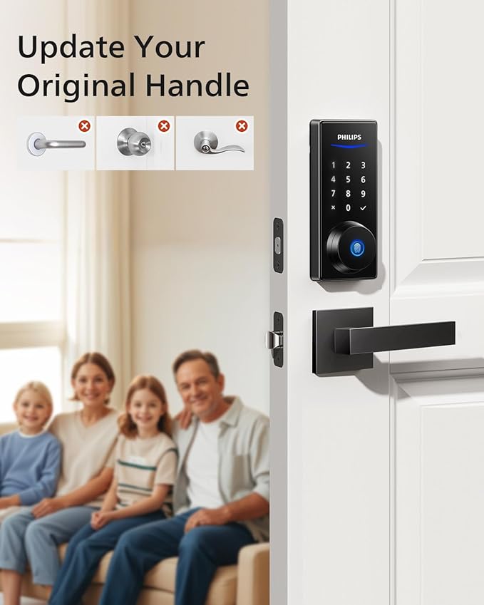 Philips Smart Lock with Handles, Keyless Entry Door Lock Set, Smart Door Lock - Image 9