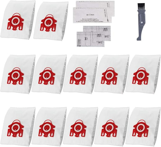 I-clean Replacement FJM Vacuum Bags 12PCS, AirClean 3D Efficiency Vacuum by I+clean