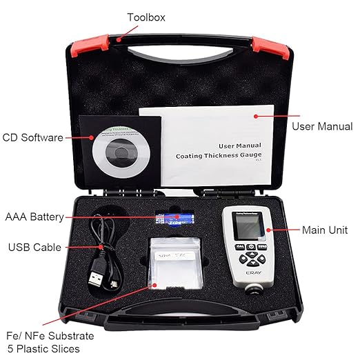 ERAY Mil Thickness Gauge, Coating Thickness Gauges, Paint Depth Gauge Meter - Image 6