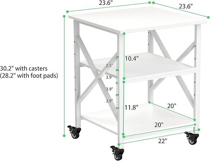 Printer Stand, 23.6 x 23.6 Inches Large Printer Stand - Image 8