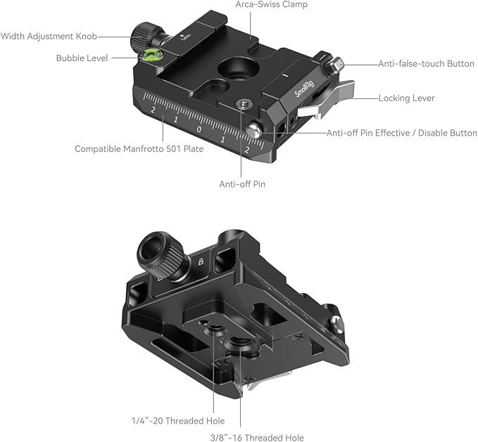 SmallRig Mount Plate Kit with Top Plate - Image 4