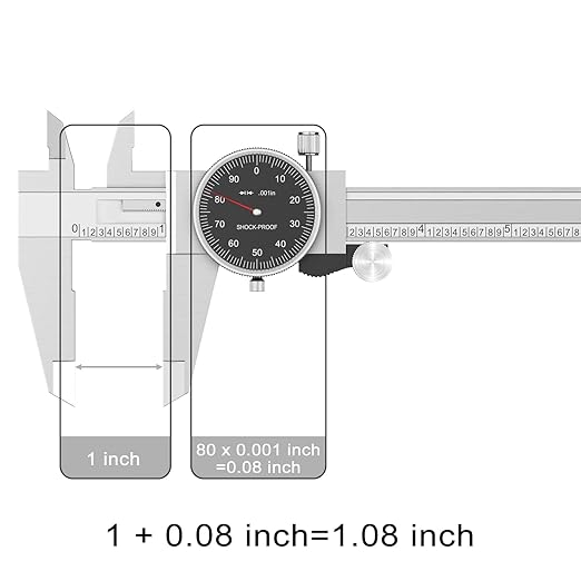 HDLNKAK Dial Caliper Shockproof Dial Caliper Precision Caliper - Image 2