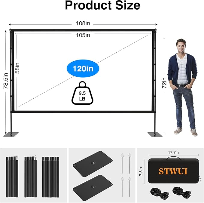 STWUI Outdoor-Projector-Screen-with-Stand - Image 6