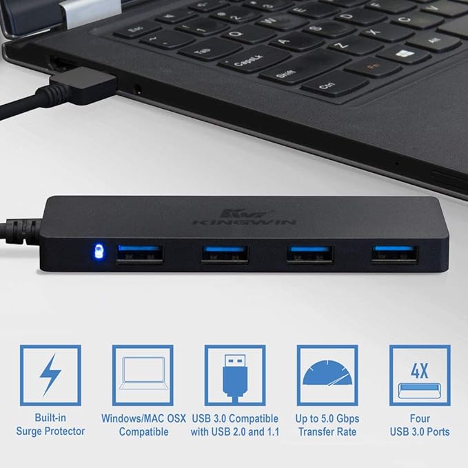 Kingwin USB Hub 4 Port USB 3.0 Data Hub - Image 8