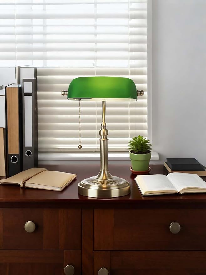Newrays Glass Bankers Desk Lamp - Image 2