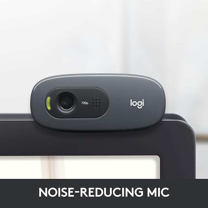 Logitech C270 HD Webcam, Widescreen HD Video Calling, Light Correction - Image 3