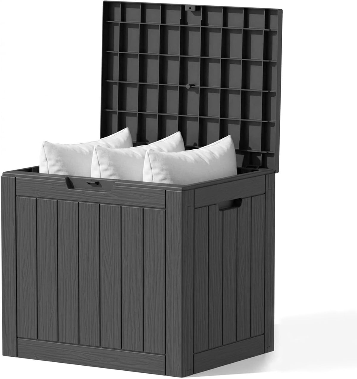 outdoor storage box, 35 gallon waterproof deck box, main product view