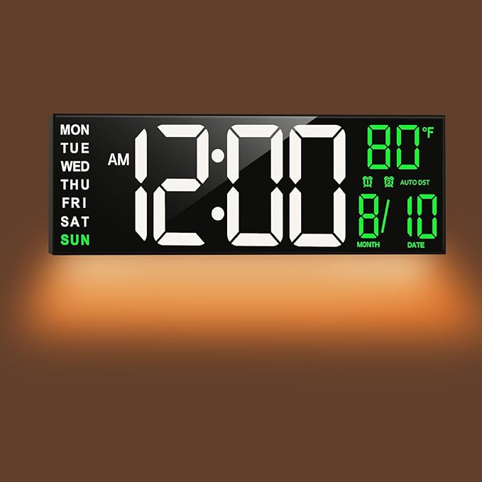 TrophyRak 16" Large Digital Wall Mount Clock, Count Down Timer, Big LED by TrophyRak