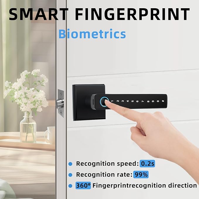 Zhuofeiya Smart Fingerprint Door Lock, Keyless Entry Door Knob - Image 3