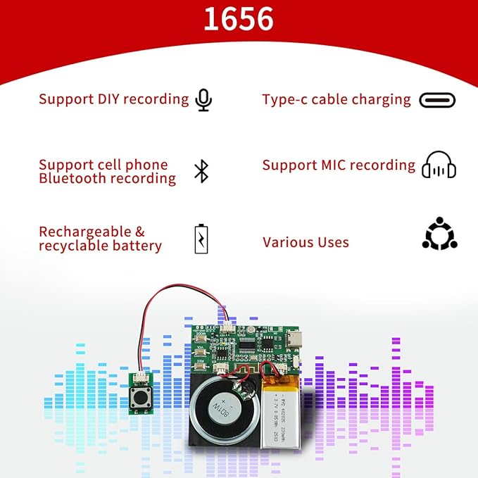 Sound Module, Support Bluetooth & MIC Recording Audio, 8MB Voice Chips - Image 7