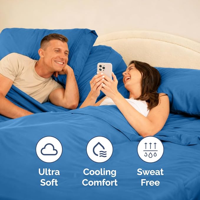 Split Head King Sheet Set – 4 Piece Flex Split Top King Sheets - Image 6