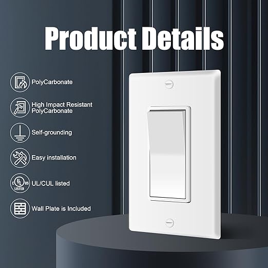 ThunderWay 3 Way Decorator Light Switch - Image 3