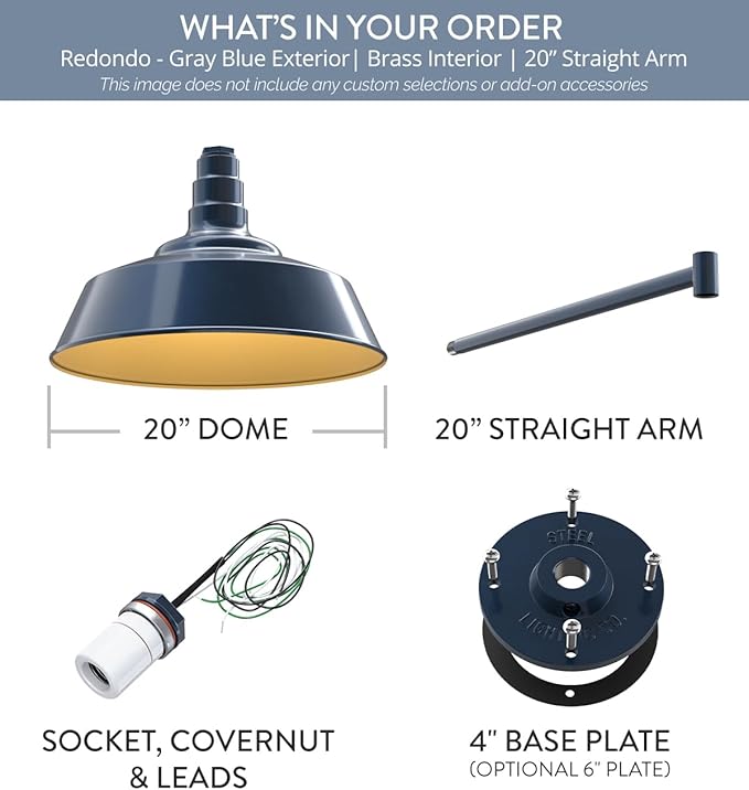 Steel Lighting Co. Large Outdoor Barn Light |Garage Light Fixture | Made in - Image 8