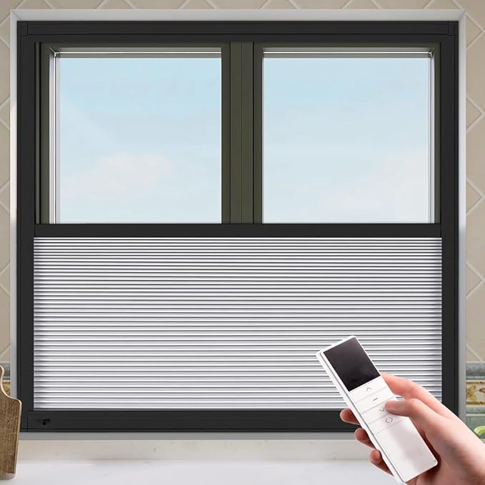 LEXEN Smart Bottom Up Honeycomb Shades WiFi Enabled Motorized Cellular Blinds by Unknown