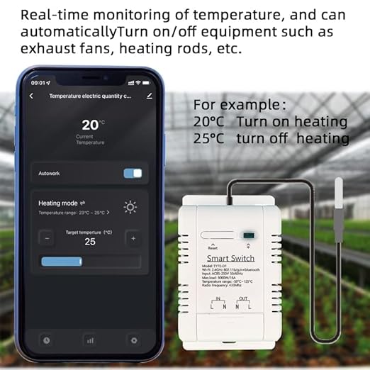 Yitouniu WiFi Smart Waterproof Temperature Controller Sensor Module, Tuya app - Image 4