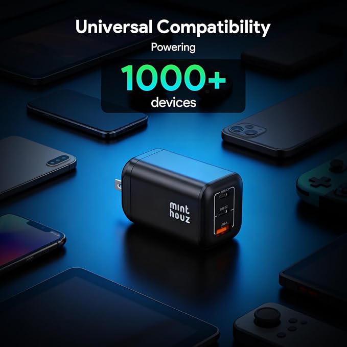 Minthouz 100W GaN Charger, 3-Port PD3.0 Fast Charging Station - Image 7