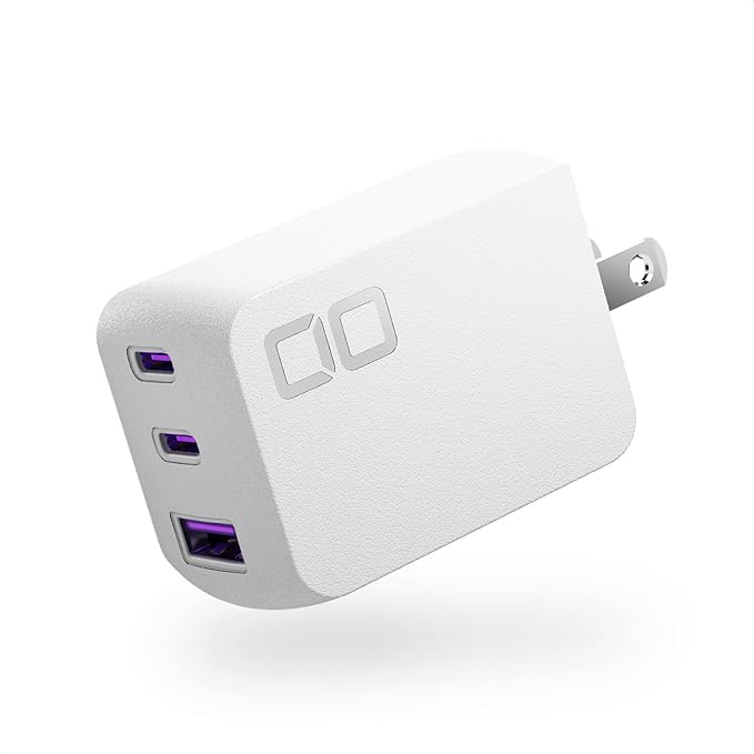 CIO 65W USB C Charger Block, Max 67W GaN Fast Charging Brick w/Dual Type-C by CIO