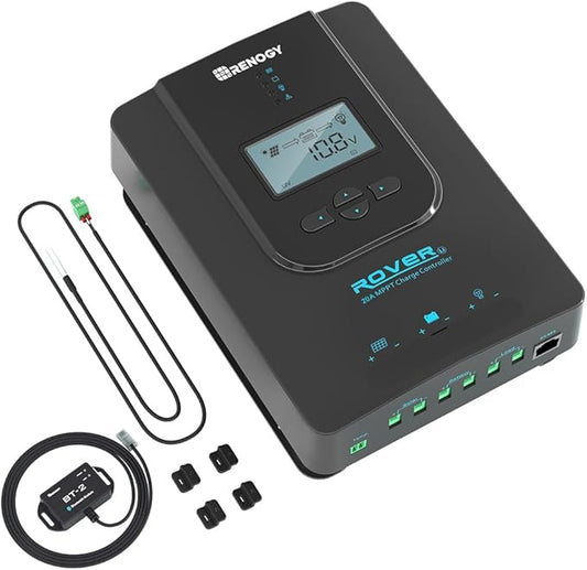 Renogy Solar Charge Controller- Rover 20A 12V24V Auto DC Input MPPT Charge by RenogySolar