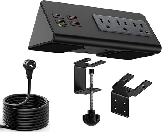 Upgraded Version Edge Mount Power Strip by QZUKOY