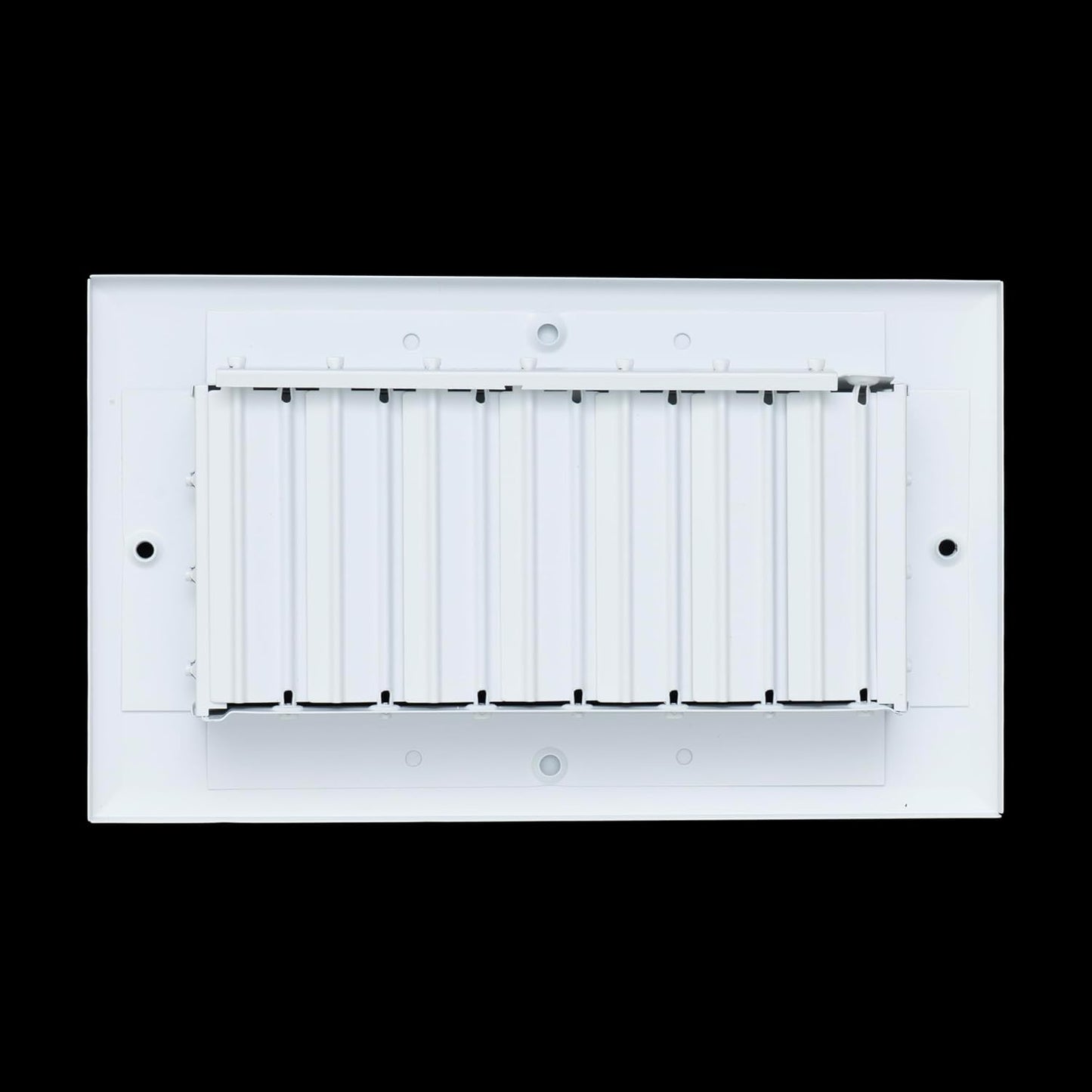 Fits 8x4 Duct Opening Aluminum 1-Way Adjustable Air Supply Grille by Handua | Curved Blade Register Vent Cover for Sidewall & Ceiling | White | Outer Size: 9.75" X 5.75"