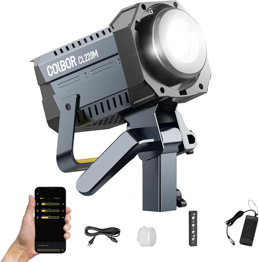Video Light, COLBOR CL220M LITE 220W Continuous Output Lighting 2700-6500K by COLBOR