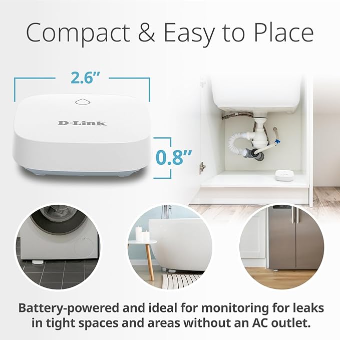 D-Link Add-on Remote Battery-Powered Water Leak Sensing Pod, Long-Range - Image 3