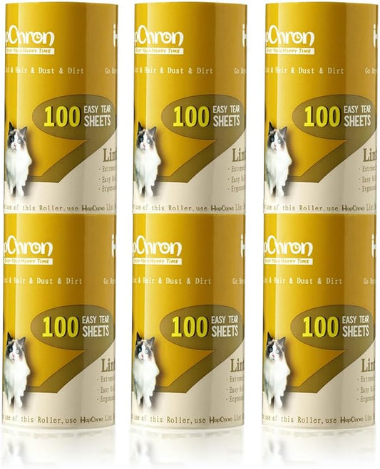HapChron Extra Sticky Lint Roller Refills Only, Total 600 Easy Tear Sheets by HapChron