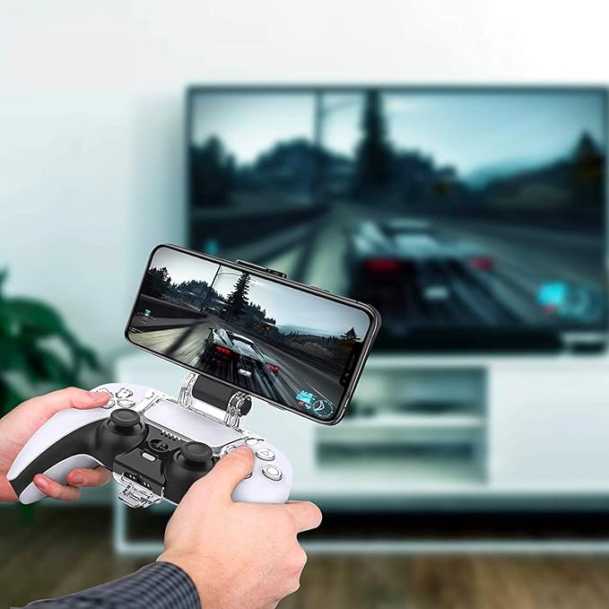 Orzly PS5 Controller Mobile Gaming Clip, DualSense Controller Phone Mount - Image 8