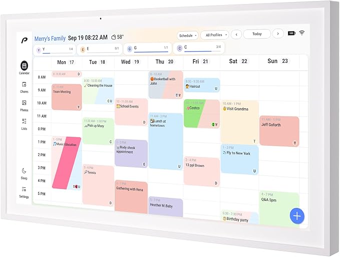 Digital Calendar, 15.6 inch Wall Planner & Chore Chart, Rechargeable Full HD by PRONEXT