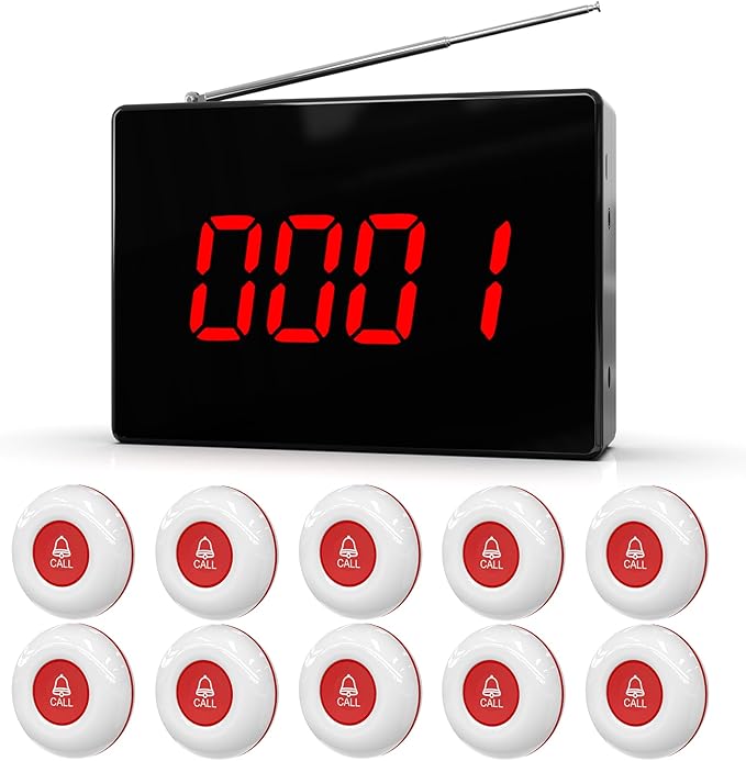 CallToU Wireless Caregiver Pager Nurse Calling System 1000+ft Call Bell Patients by CallToU