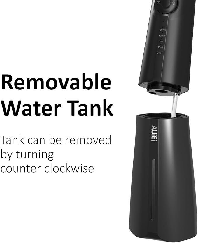 AUIEI Water Flosser Pick for Teeth & Braces, 300ML Cordless Power Dental - Image 9