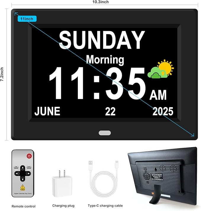 11'' Large Display Digital Alarm Clock - Image 2