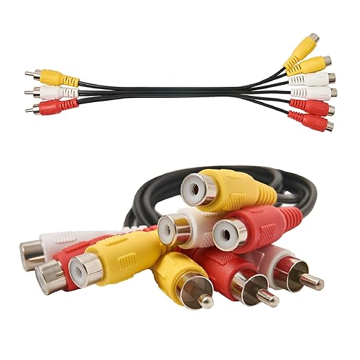ZZJMCH RCA Splitter Cable, 3 RCA Male Jack to 6 RCA Female Plug Splitter Audio - Image 2