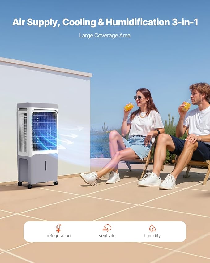 VEVOR Evaporative Air Cooler & Swamp Cooler, 1800 CFM Air Conditioner - Image 2