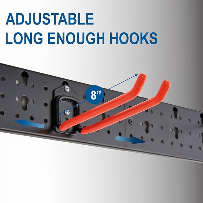 Wallmaster Wall Mount Garage Organizer Tool Storage Rack, Heavy Duty Folding - Image 3