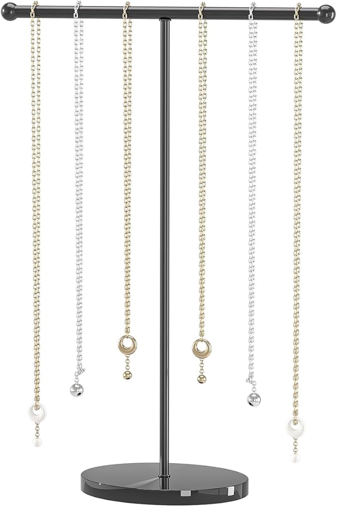 Justsoso Metal T-Bar Necklace Holder Stand, Necklace Hanging Display Stand by FocusOnJewelryDisplay