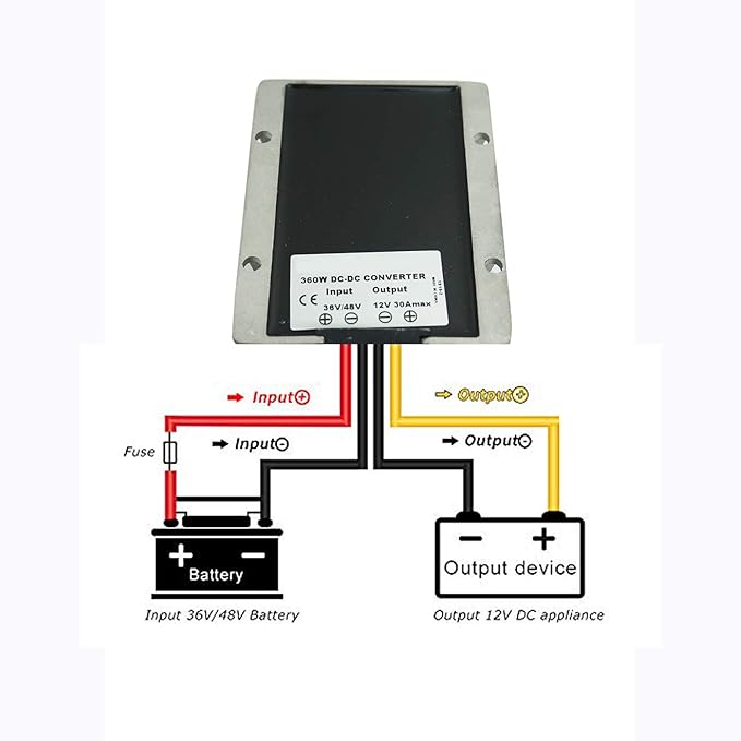 Proshopping Golf Cart DC Converter Regulator, 36V 48V Step Down to 12V 30A 360W - Image 3