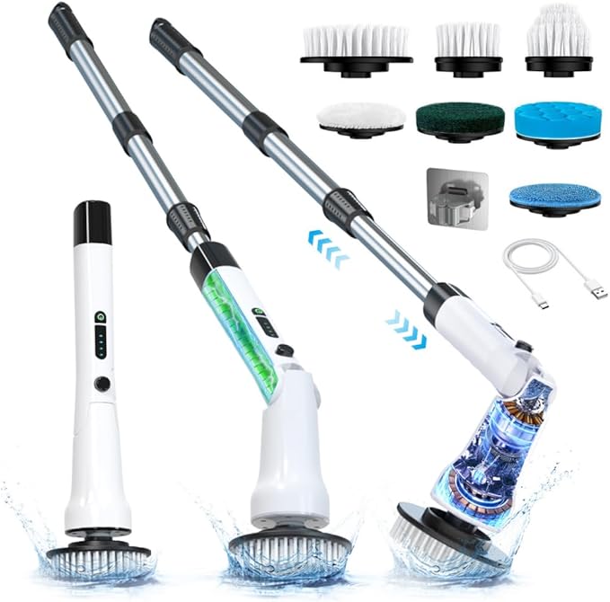 Electric Spin Scrubber, Hillyfe Bathroom Scrubber Electric by Unknown