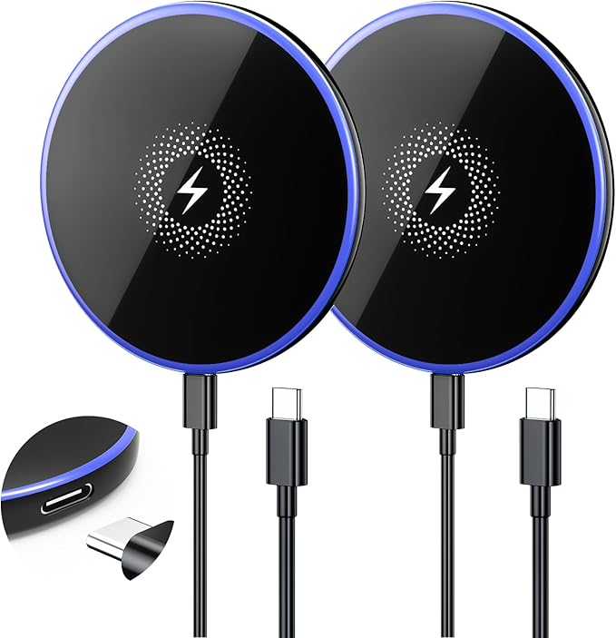 Wireless Charger 2Pack 6FT 15W Samsung Magnetic Wireless Charger Fast Charging by ChargingExpertBesideYou