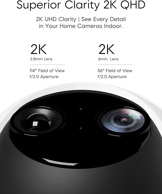VSTARCAM Security Camera Indoor, Dual Cameras, 2K QHD Security Camera - Image 2
