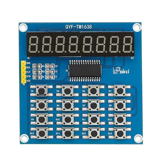 2PCS TM1638 LED Display 8Bit Digital Tube Module 16 Keys 3-Wire Control Keyboard - Image 4