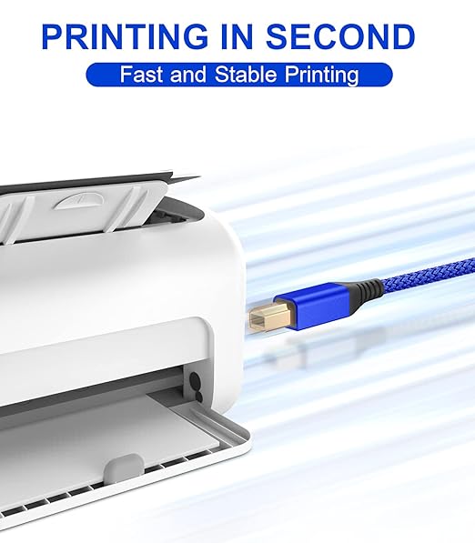 sweguard Printer Cable 10ft, USB 2.0 Printer Cable USB-A to USB-B Cable - Image 3